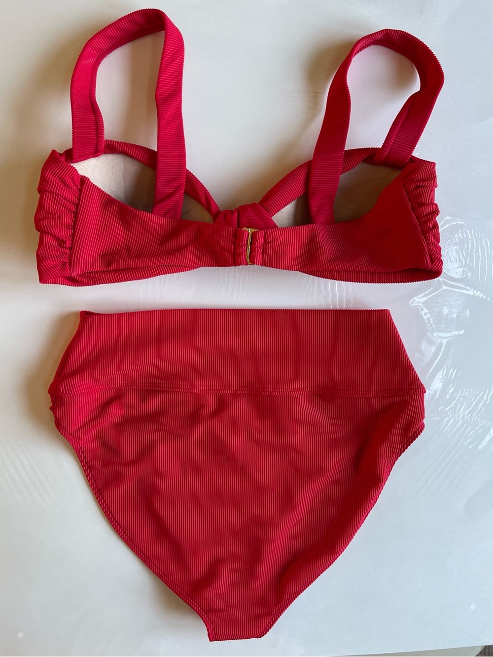 Beach Riot Set: Sophia Ribbed Bikini Top& Highway Ribbed Bikini Bottom; Medium - Picture 12 of 15